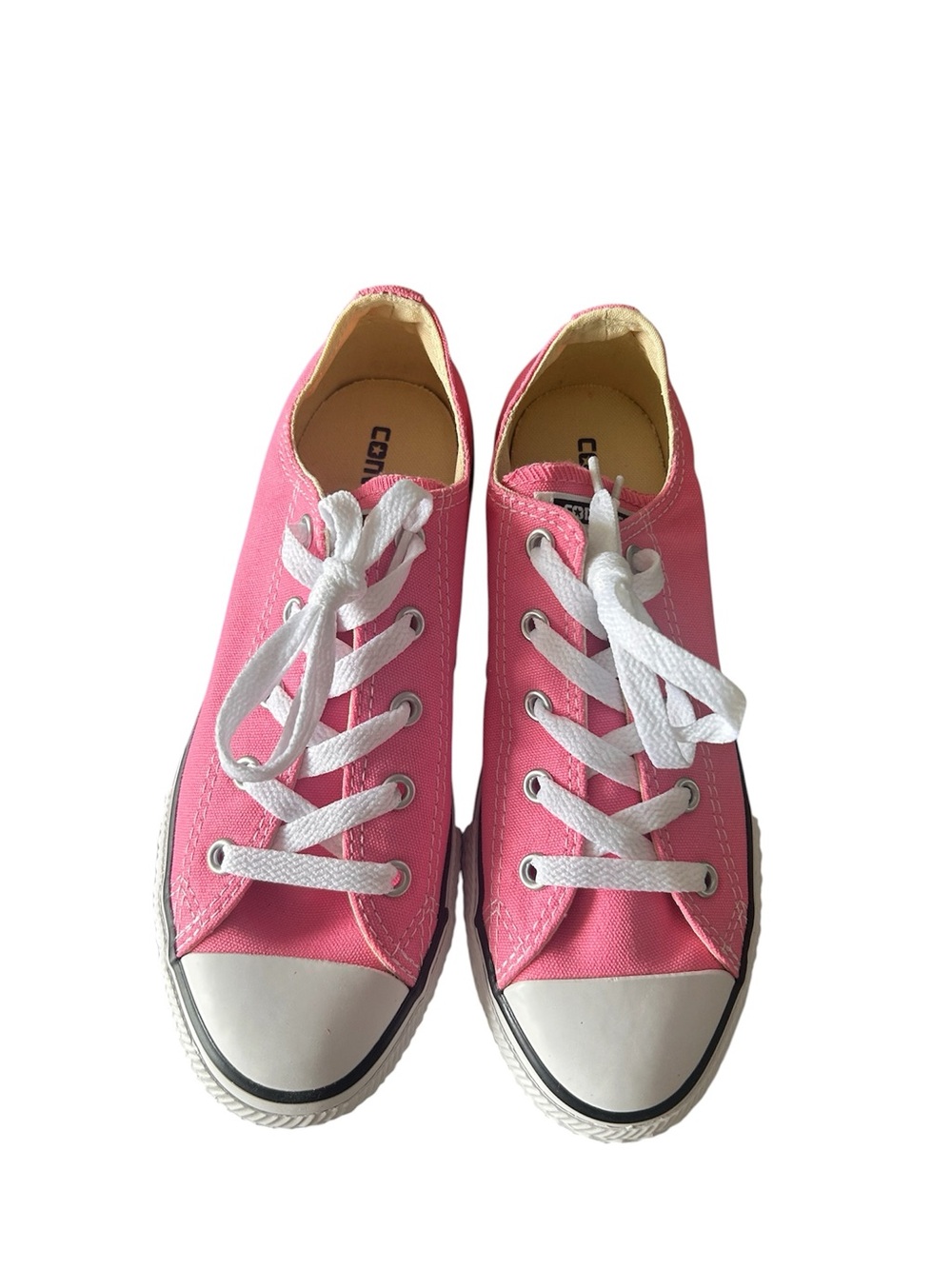 Converse Pink Low-Top Canvas Sneakers Style 3J238 Size 1.5 Youth 20 CM
